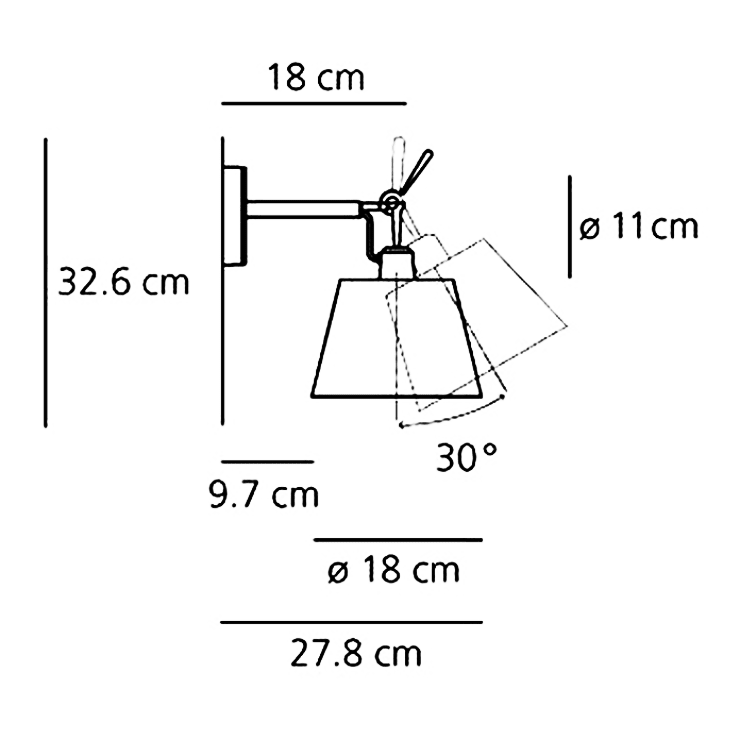 Бра Tolomeo 1 в стиле Artemide