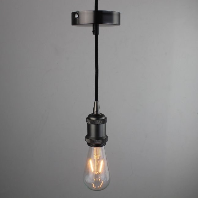 Светильник Loft Ретро Патрон Smoke Black Frosted