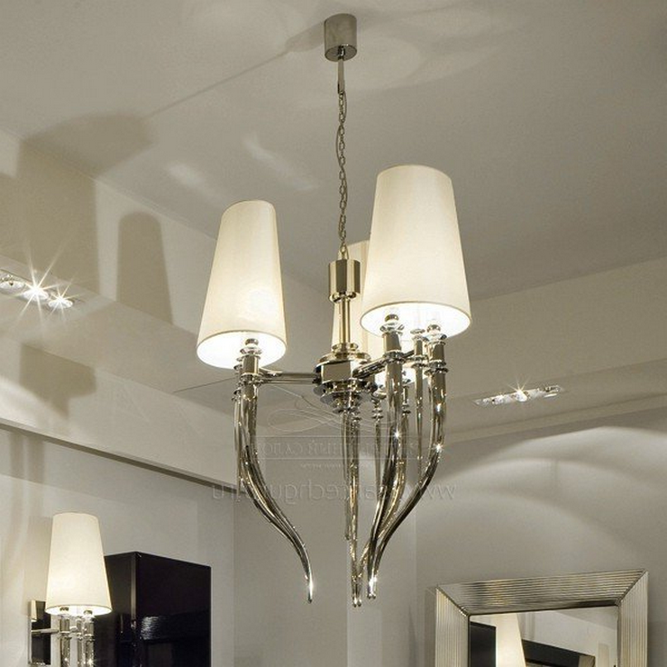 Люстра Brunilde 3  Диаметр 60 см, Высота 70 см Белый в стиле Ipe Cavalli