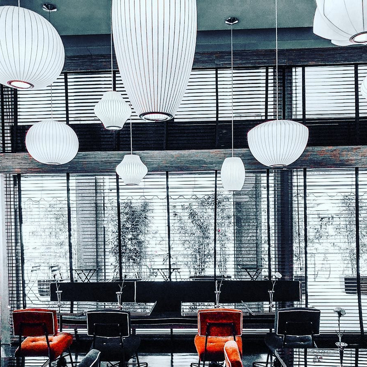 Светильник Cigar Bubble Pendant в стиле George Nelson