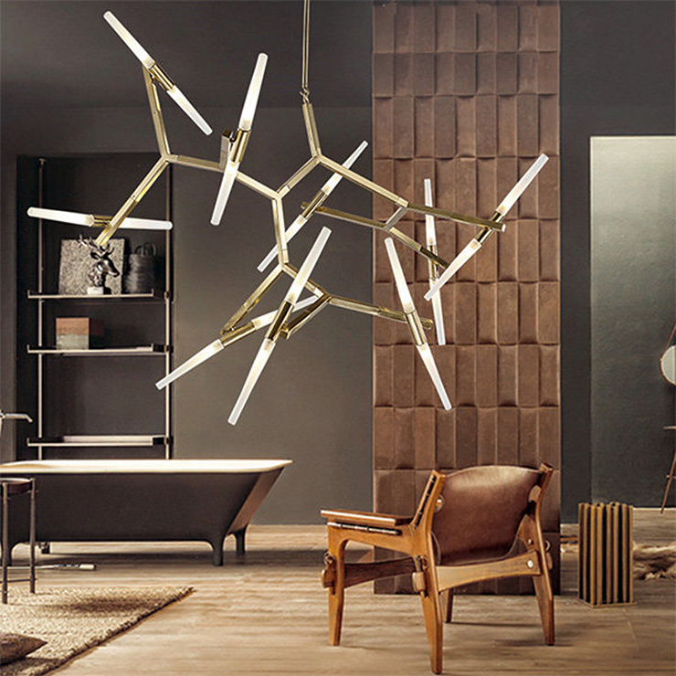 Люстра Agnes 18 Gold в стиле Lindsey Adelman