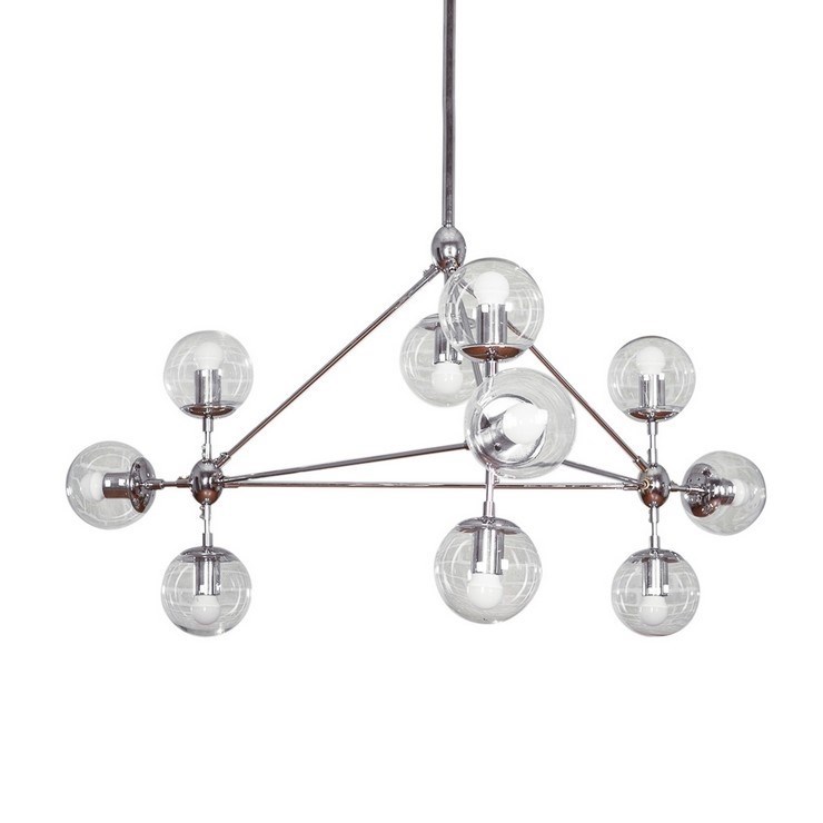Люстра Modo Chandelier 10 Chrome в стиле Roll&Hill