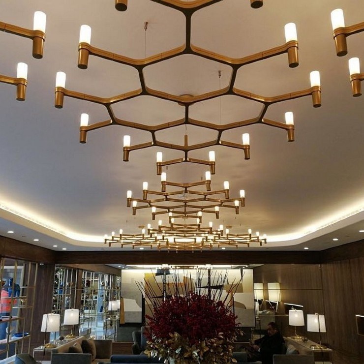 Люстра Crown Plana Mega Gold в стиле Nemo