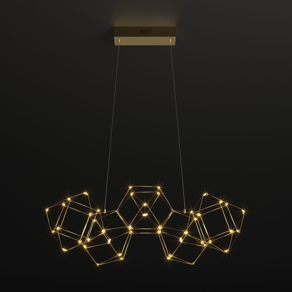 Люстра Bjork large в линию без вставок (сегмент 28*28 см)