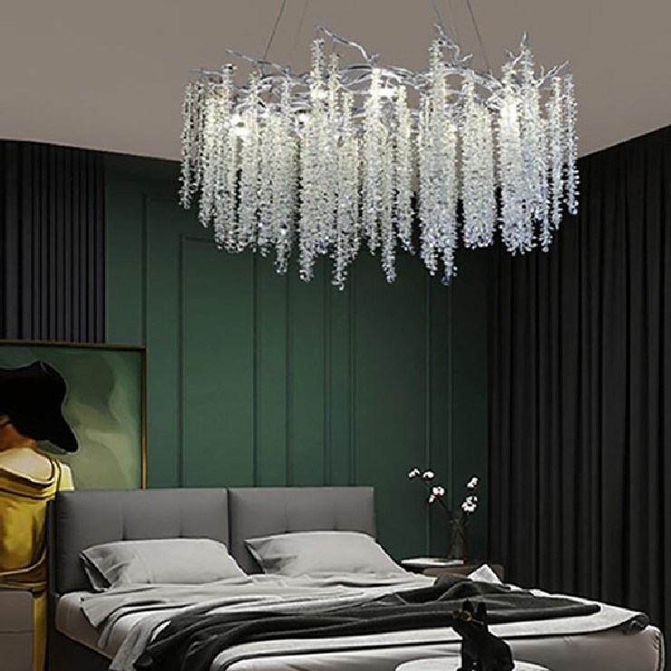 Люстра Sinfonia di Luce Silver Oval  L 140 см