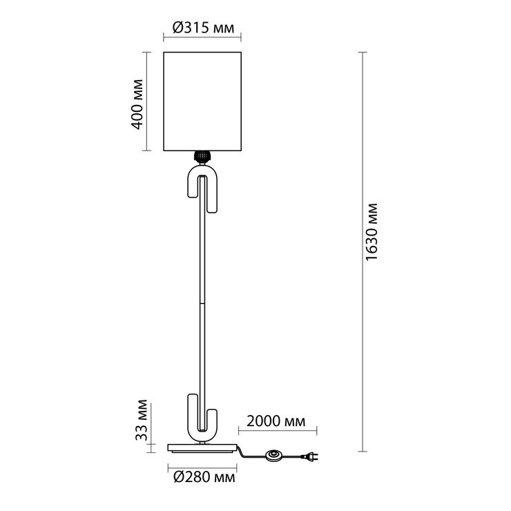 Торшер  Graffetta Gray