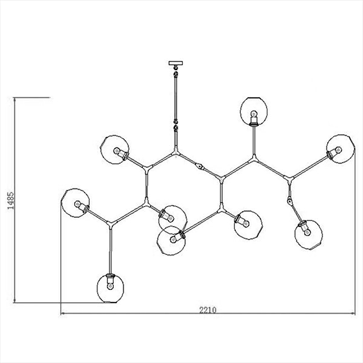 Люстра Branching Bubbles 9 Black