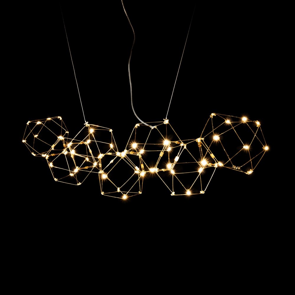 Люстра Bjork small в линию без вставок (сегмент 20*20 см)