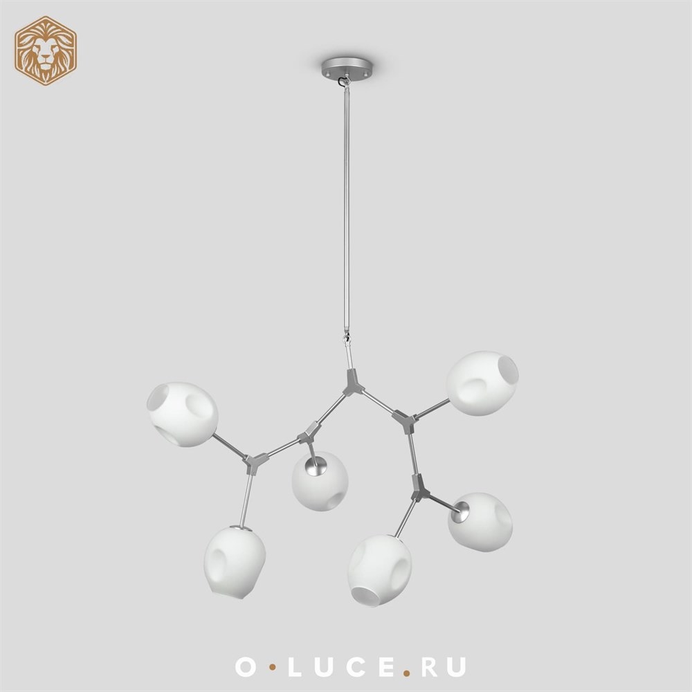 Люстра Branching Bubbles 6 Nickel, шт в стиле Lindsey Adelman