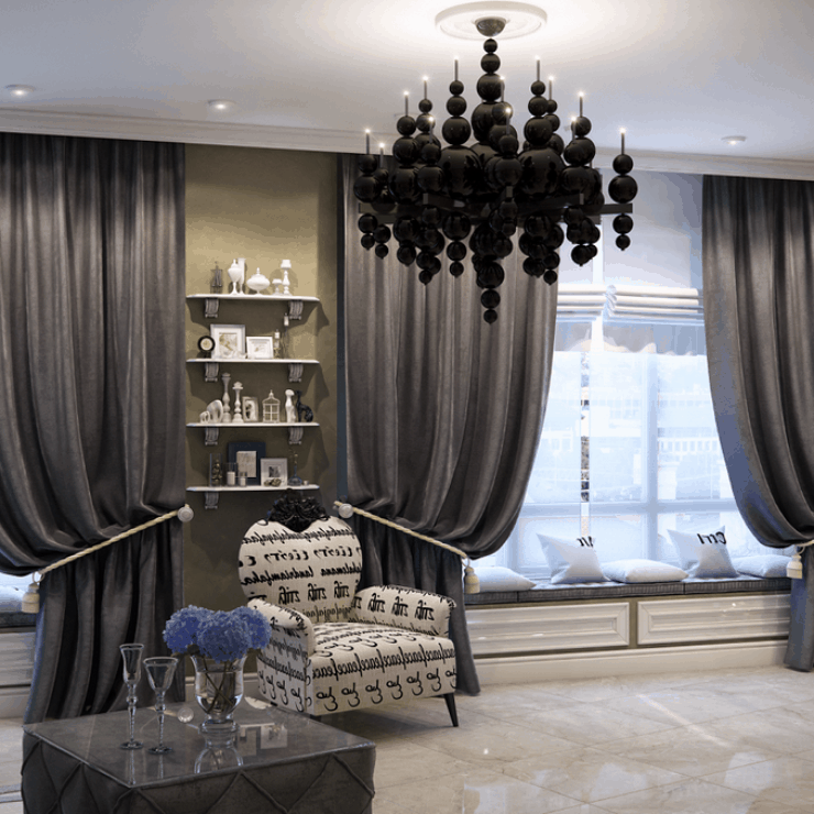 Люстра 12 Tears From Moon 12 плафонов черный в стиле Ilfari