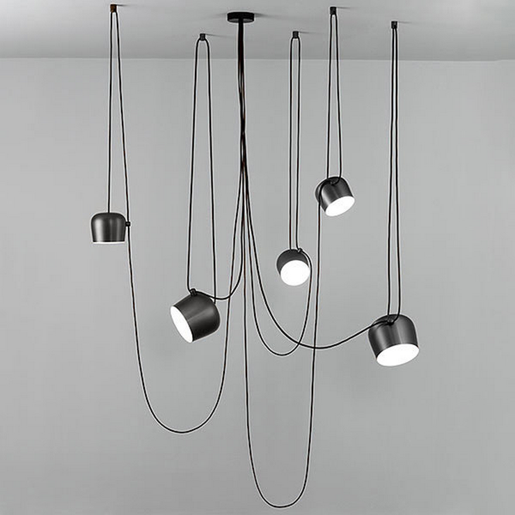 Светильник подвесной Aim 5 Black в стиле Flos