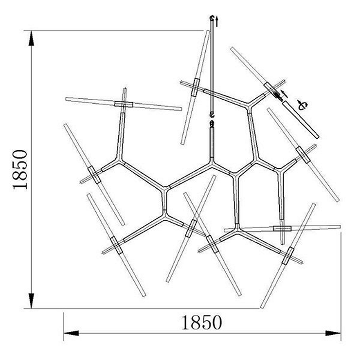Люстра Agnes 20 Gold в стиле Lindsey Adelman