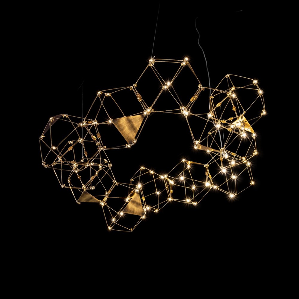 Люстра Bjork small круглая со вставками (сегмент 20*20 см)