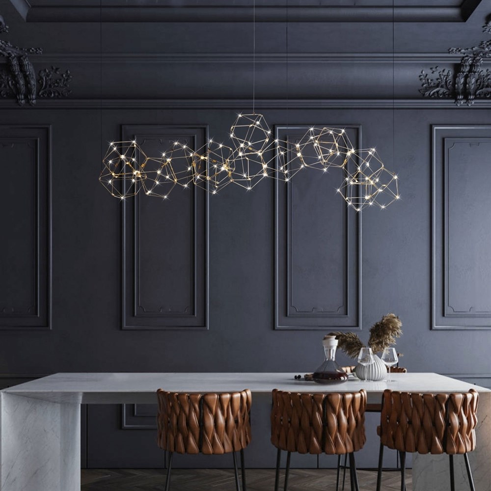 Люстра Bjork large в линию без вставок (сегмент 28*28 см)