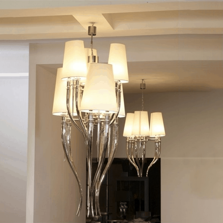 Люстра Brunilde 3+3  Белый в стиле Ipe Cavalli