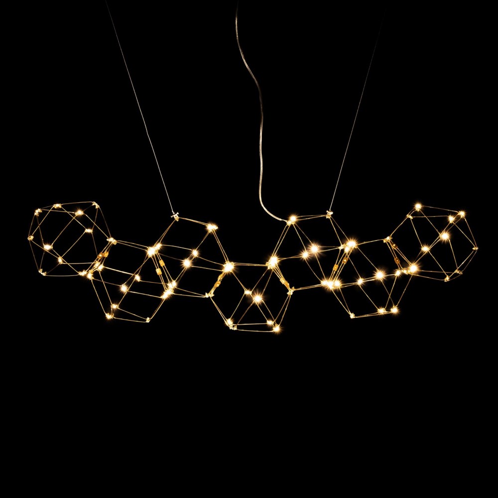 Люстра Bjork small в линию без вставок (сегмент 20*20 см)