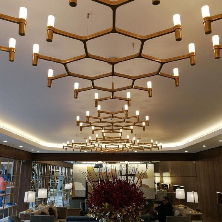 Люстра Crown Plana Mega L110 Gold в стиле Nemo
