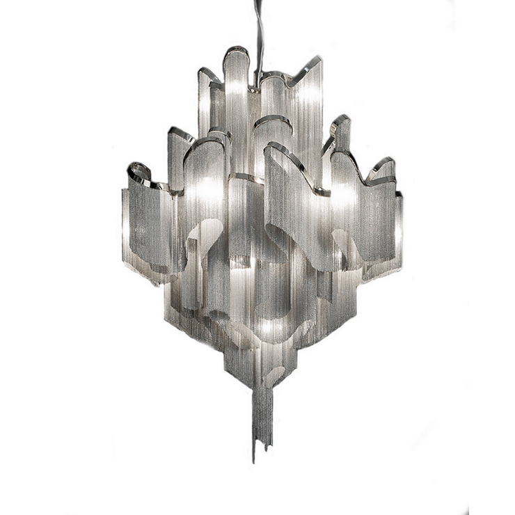 Люстра подвесная Stream 90 Серебряный в стиле Terzani