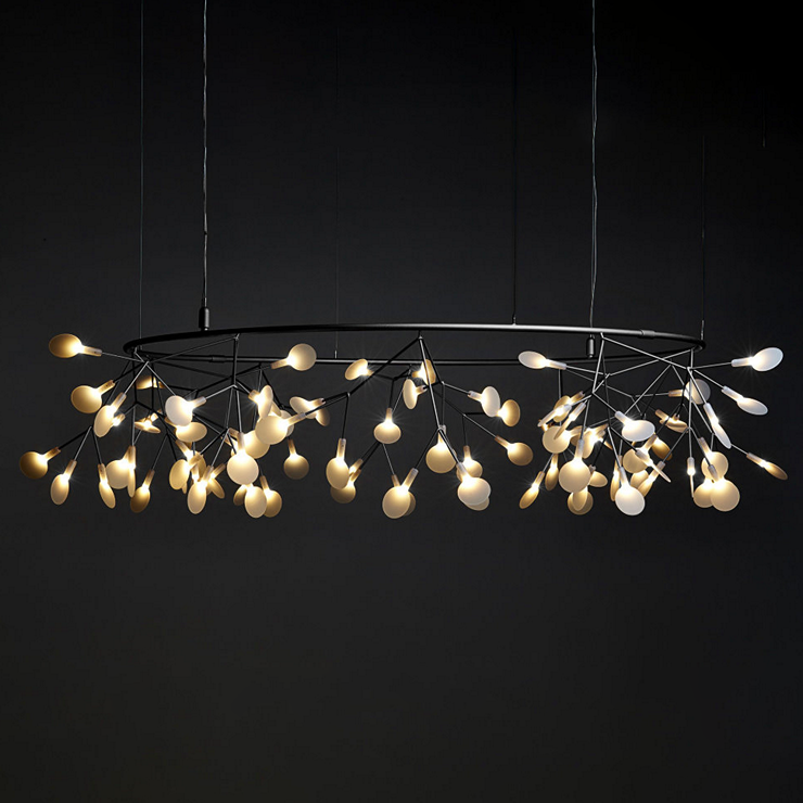 Люстра Heracleum The Big O D60  Черный в стиле Moooi