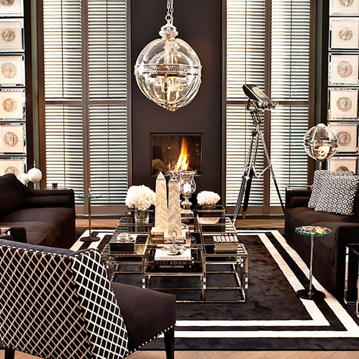 Люстра Lantern Residential D30 бронза в стиле Eichholtz