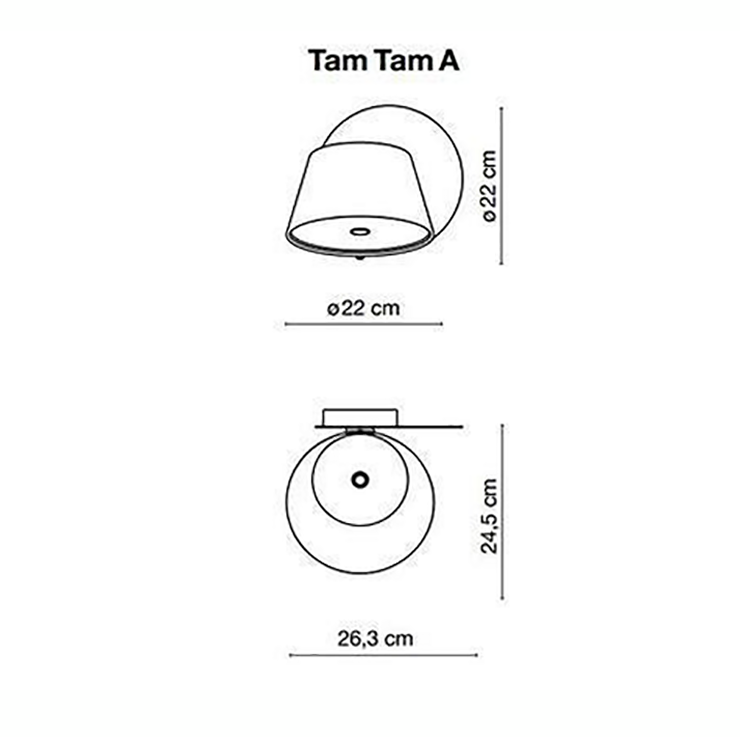 Бра Tam Tam  Оранжевый в стиле Marset