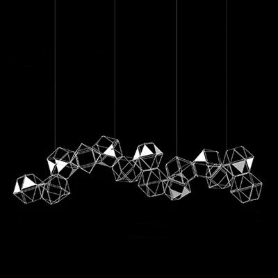 Люстра Bjork small в линию со вставками (сегмент 20*20 см)