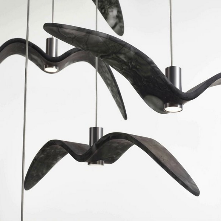 Светильник Night Birds Black L46 в стиле Brokis