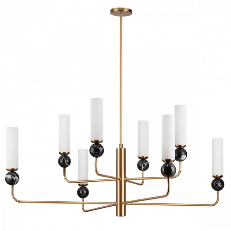 Люстра на штанге STENLY черный мрамор