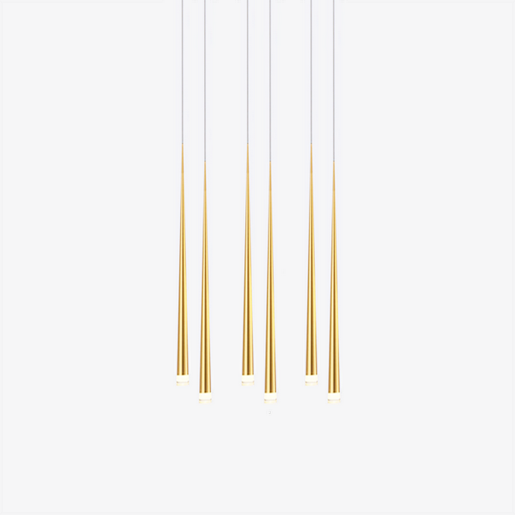 Люстра Slim 6 Gold Rectangle в стиле Vibia