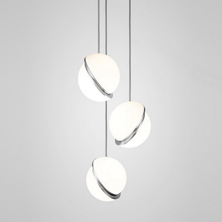 Светильник Crescent Chandelier 3 Chrome в стиле Lee Broom