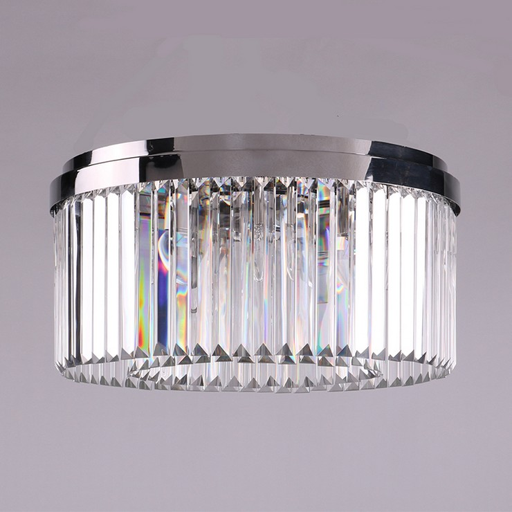 Потолочный светильник New York, Nickel Clear crystal D50*H22.5 cm