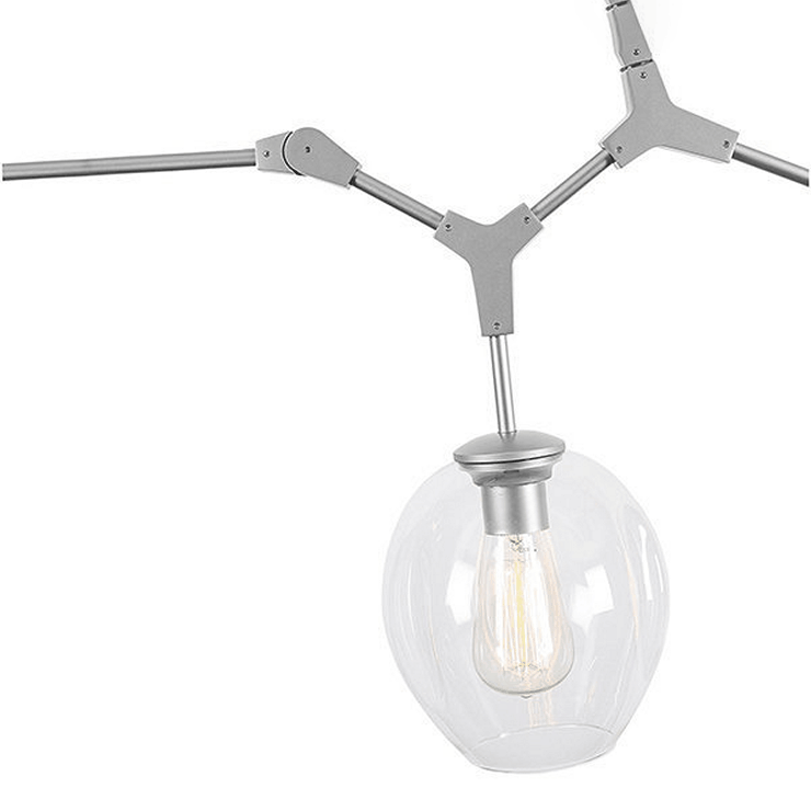 Люстра Branching Bubbles 6 Nickel, шт в стиле Lindsey Adelman