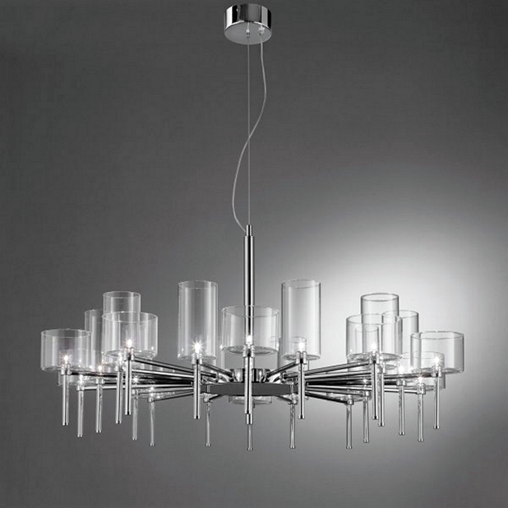 Люстра Spillray 20 Прозрачная в стиле Axo Light