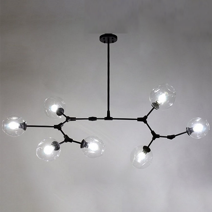 Люстра Branching Bubbles 11 Black в стиле Lindsey Adelman