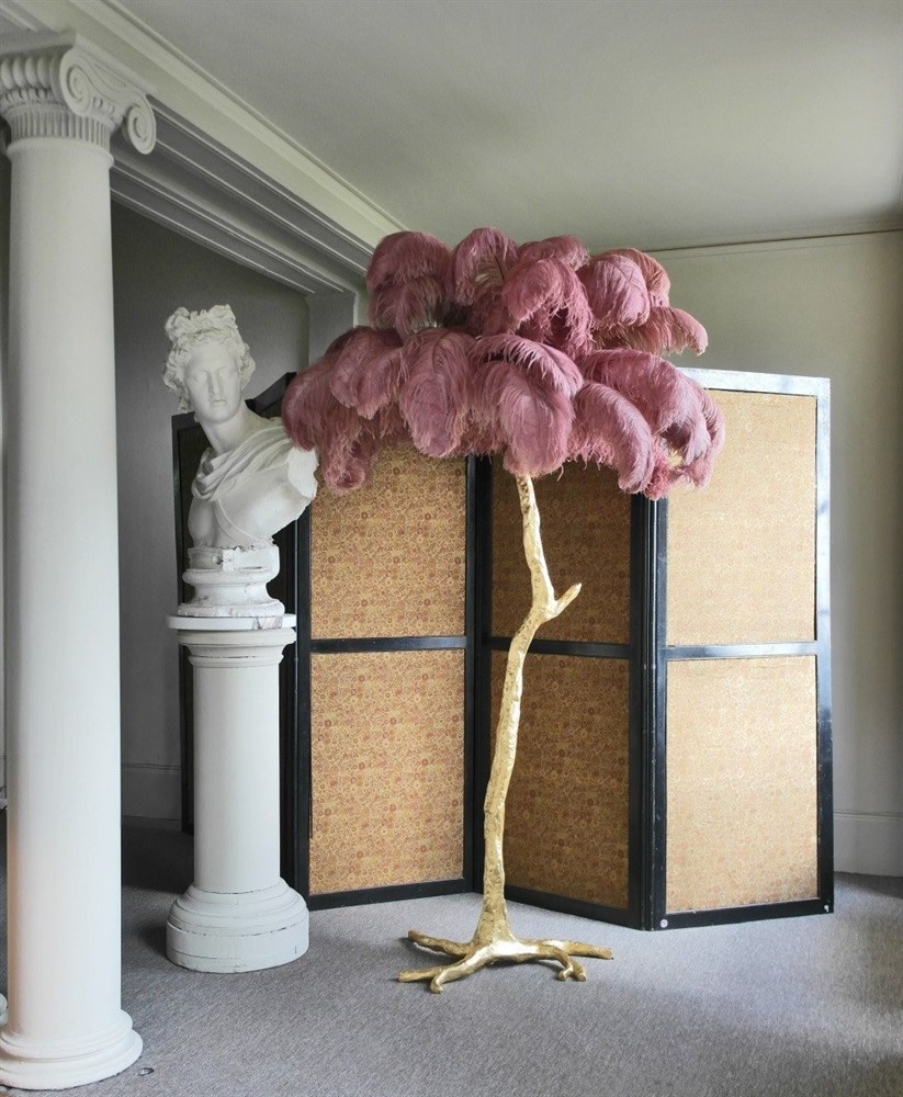 Торшер Ostrich Feather gold