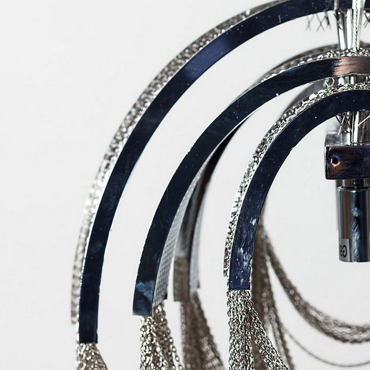 Люстра Volver Длина 75 см Золото в стиле Terzani