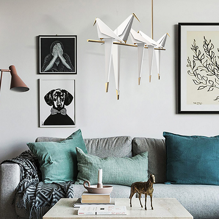 Люстра на штанге  Perch Light Branch Line 5 в стиле Moooi