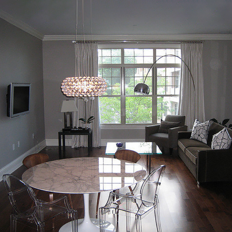 Люстра подвесная Caboche Clear D35 в стиле Foscarini