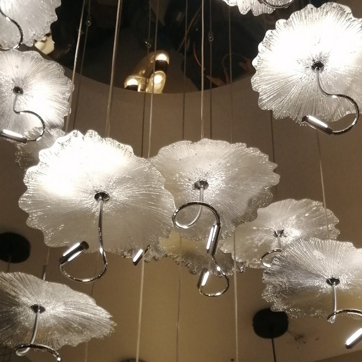 Светильник Gold moon single silver в стиле Catellani&Smith