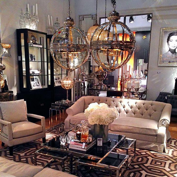 Люстра Lantern Residential D42 черный в стиле Eichholtz