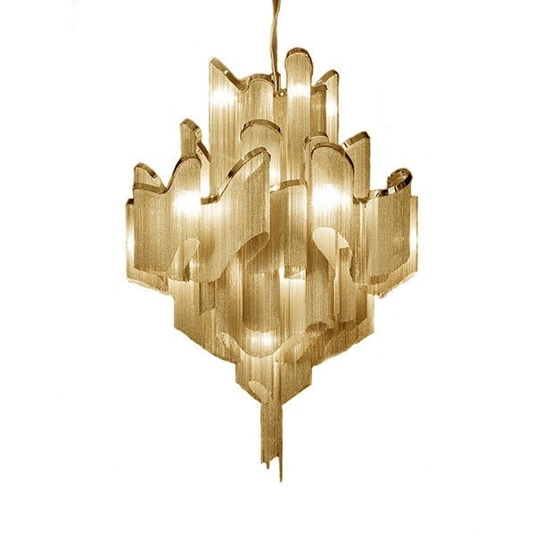 Люстра подвесная Stream 90 Золотой в стиле Terzani