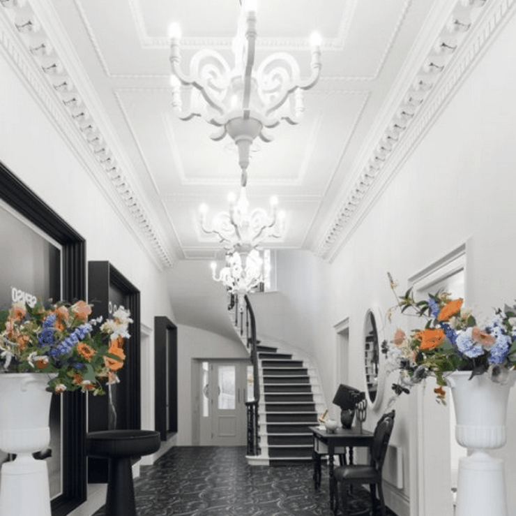 Люстра Paper Chandelier  Диаметр 90 см / Высота 110 см Белый в стиле Moooi