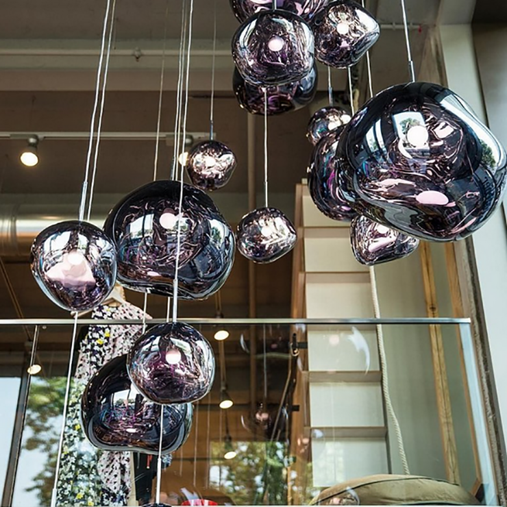 Светильник подвесной Melt Chrome в стиле Tom Dixon