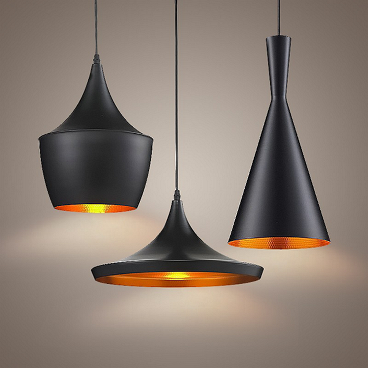 Светильник Beat Light Wide Black в стиле Tom Dixon