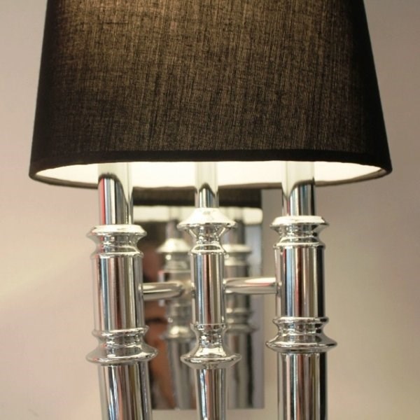 Бра Brunilde чёрный хром H104 см в стиле Ipe Cavalli