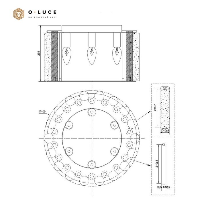 Люстра потолочная Venus