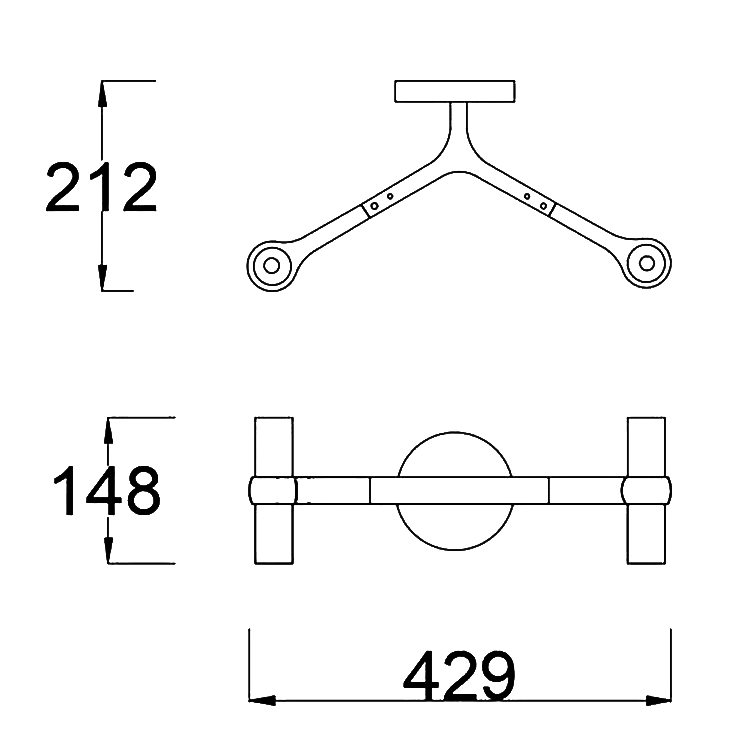 Бра Crown Wall Chrome в стиле Nemo