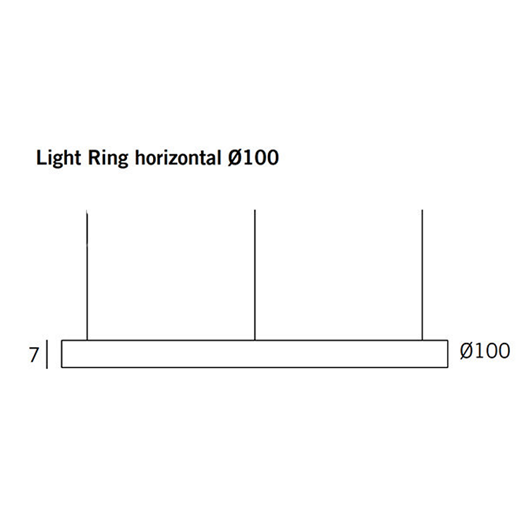 Светильник Light Ring Horizontal D100 Nickel в стиле Henge