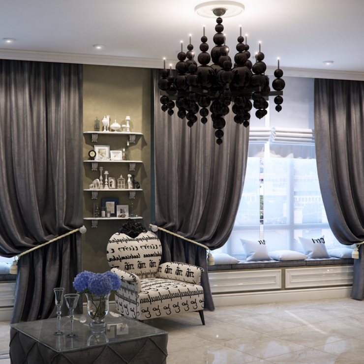 Люстра 20 Tears From Moon черный в стиле Ilfari