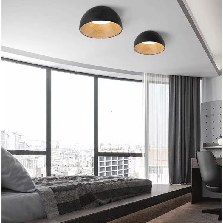 Светильник потолочный Nordic Black and Wood B D50